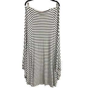 Chico's Plus Size Black and White Asymmetrical Maxi Skirt Size 2